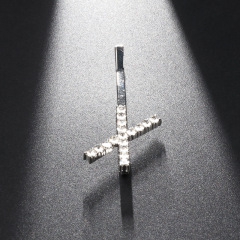 New women accessories single letter diamond hair pins with words crystal rhinestone hair clip