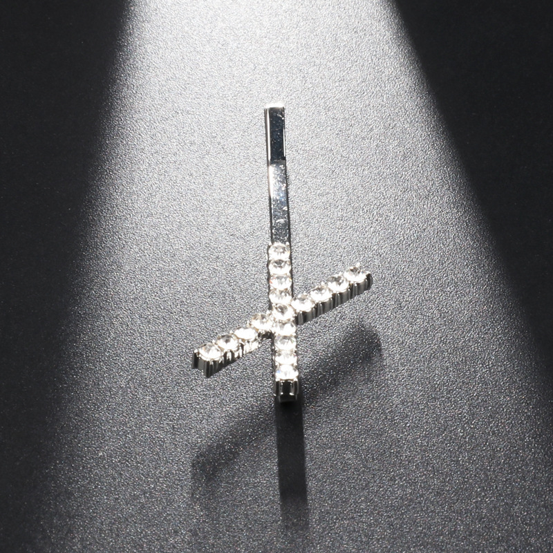 New women accessories single letter diamond hair pins with words crystal rhinestone hair clip New women accessories single letter diamond hair pins with words crystal rhinestone hair clip