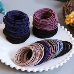 Wholesale ins hot 2mm custom elastic hair tie black elastic hair bands with packing