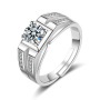 Men Silver Plated Diamond Wedding Ring Dubai Style Stainless Steel Statement Ring Men Silver Plated Diamond Wedding Ring Dubai Style Stainless Steel Statement Ring