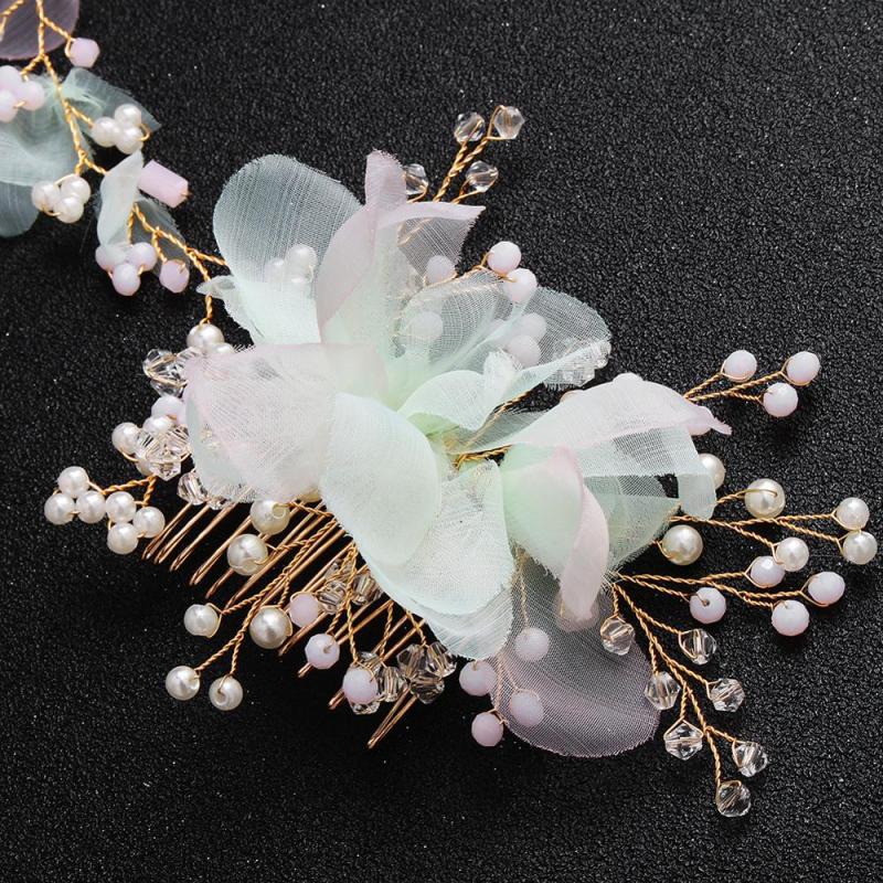 Tulle Flower bride Floral Women Jewelry Wedding Accessories bridal Hair Combs Tulle Flower bride Floral Women Jewelry Wedding Accessories bridal Hair Combs