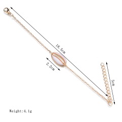 2019 China wholesale Custom gold metal adjustable bracelets of shells for women