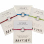 Amazon custom charm leather GYMNASTICS rope adjustment bracelet for women men's with blessing card