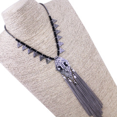 customized Amazon ins korean africa fashion statement bohemia boho handwork jewelry tassel necklace for women