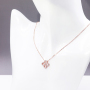 Four clover leaf shape 925 sterling silver gold plated moissanite diamond necklace Four clover leaf shape 925 sterling silver gold plated moissanite diamond necklace