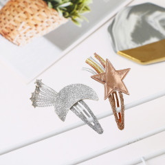 Hot star moon glitter bling hair clip child hair accessories barrettes
