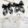 Amazon hot sale custom whosale summer girls lace elastic bow hair ties Amazon hot sale custom whosale summer girls lace elastic bow hair ties