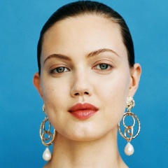 Amazon hot traditional vintage imitation natural irregular baroque hanging pearl earrings for female