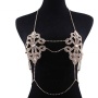 2020 New fashion geometric diamond   bikini crystal rhinestone sexy chest chain tide body chain bra jewelry