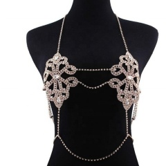 2020 New fashion geometric diamond bikini crystal rhinestone sexy chest chain tide body chain bra jewelry 2020 New fashion geometric diamond bikini crystal rhinestone sexy chest chain tide body chain bra jewelry