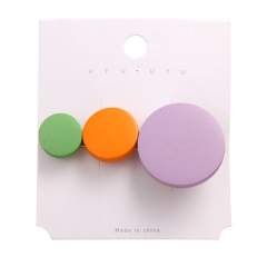 Korean alloy hair pin bulk round barrettes kids hair clips accessories