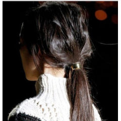Gold Ponytail Holders Hair Accessor Glitter Scrunchies women metal Hair ties