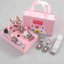 Girls flower hairpin hair clip glitter crown elastic hairband box pack Girls flower hairpin hair clip glitter crown elastic hairband box pack