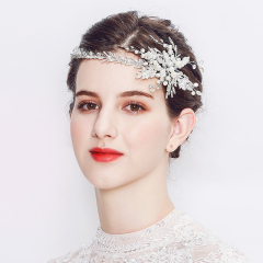 Luxury headdress temperament rhinestone crown garland pearl flower bridal hairbands