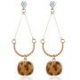 wholesale pom pom crystal women long winter artificial fur ball earring