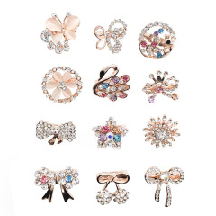 amazon korean cheaper latest luxury fashion alloy girls rhinestone crystal hijab small brooches for women lady