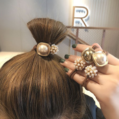 amazon ins fancy fashion 3PCS  hairband elastic hair tie pearl for Women Girls