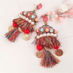 2020 custom fashion girls women african inspired jewelry bohemia  retro drop earring tassel for women