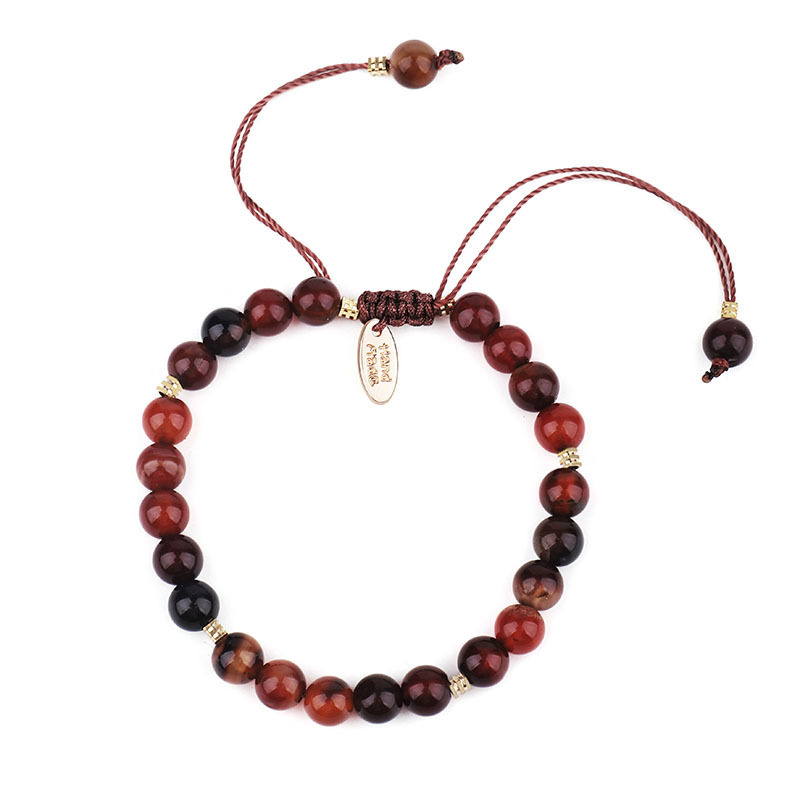 Personal Bangle Bracelet Handmade Crystal Onyx Bead Bracelets