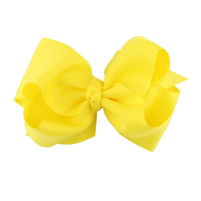 4.5 Inch Grosgrain Ribbon Plain Colors Hair Accessories Hair Clips For Girls
