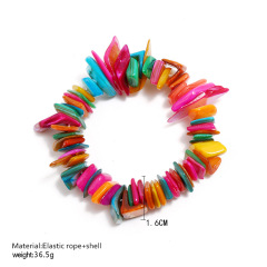 2020 new amazon ins fancy fashion girls color handmade hand leg shell bracelet for women