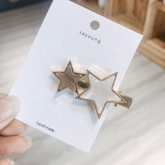 Top quality gold star metal hair claw clip making accessories acrylic for female