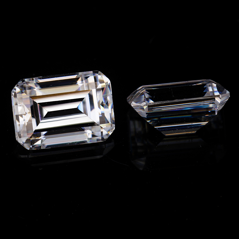 Emerald cut 1carat 5*7mm synthetic D color moissanite diamond stone Emerald cut 1carat 5*7mm synthetic D color moissanite diamond stone