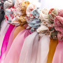 Wholesale Stylish Ins Super Fairy Girl Printed Long Ribbon Hair Scrunchies
