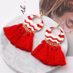 New retro bohemian women exaggerated big alloy creative tassel earrings New retro bohemian women exaggerated big alloy creative tassel earrings