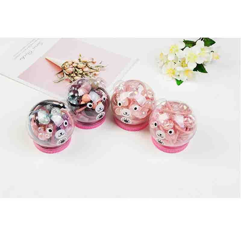 20pcs Children's hair rope set girl pink flower headbands hair band 20pcs Children's hair rope set girl pink flower headbands hair band