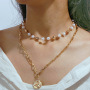 Cheap Amazon best seller fashion necklace multi layered gold ocean shell charm chocker necklace Cheap Amazon best seller fashion necklace multi layered gold ocean shell charm chocker necklace