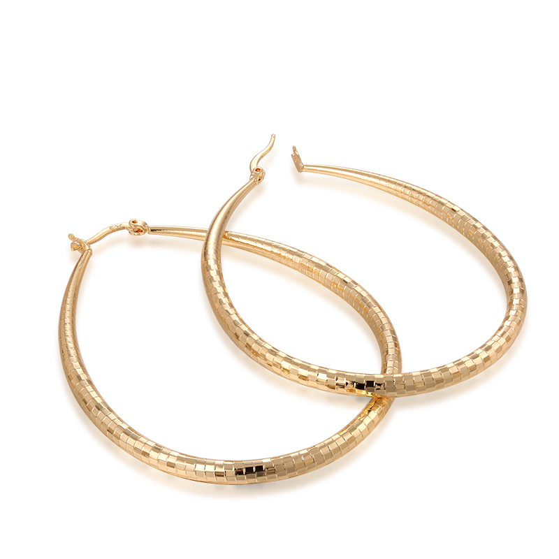 Wholesale fashion women texture big long drip plating 18k gold drop earring Wholesale fashion women texture big long drip plating 18k gold drop earring