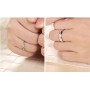 Wholesale Jewelry 925 Sterling Silver Plated White Gold CZ Couple Rings