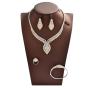 many designs fashion aaa copper Bridal wedding earrings bracelet zircon luxury jewelry set