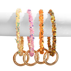 new fashion key ring colorful silicone sport bracelet wristlet bangle keychain for women new fashion key ring colorful silicone sport bracelet wristlet bangle keychain for women