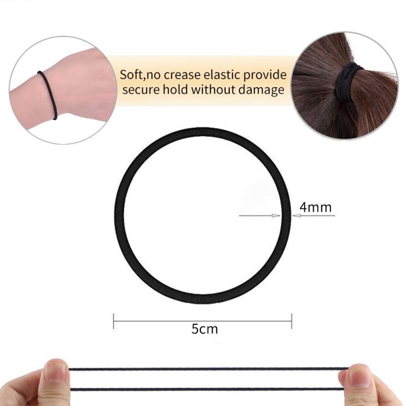 Amazon Hot Sale Ponytail Holders Seamless Rubber Elastic Hair Ties for Women and Girls