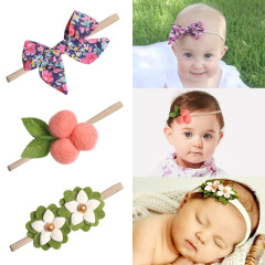 custom 10pcs photograph bow plush hair accessory set infant flower floral baby head band