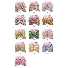 8 inch colourful Fruit pattern bow fabric hairpin hair clip for girls