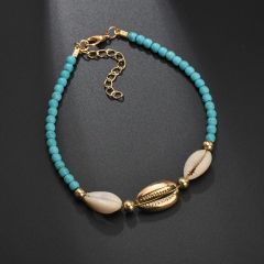 Personalized anklet jewelry ankle bracelet seed bead shell anklet chains for women