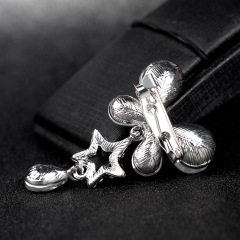 Fashion Vintage Women Accessories Lady butterfly star Pendant Crystal brooches