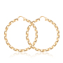 Wholesale vintga square tube 18k gold plated twisted women circle hoop earrings Wholesale vintga square tube 18k gold plated twisted women circle hoop earrings