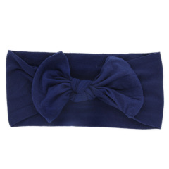 High Quality Newborn Baby Girls Plain Elastic Wide Nylon Bow Headband