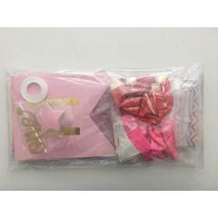 Pink tassel banner confetti latex balloon 1st birthday party decorations