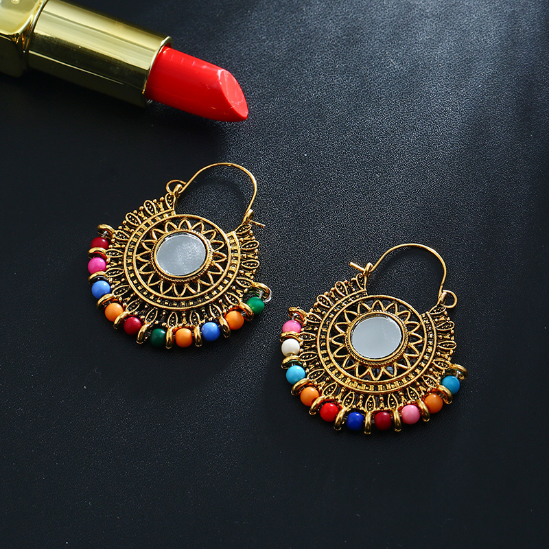 Fashion personality bohemia vintga sun flower alloy beads women earrings Fashion personality bohemia vintga sun flower alloy beads women earrings