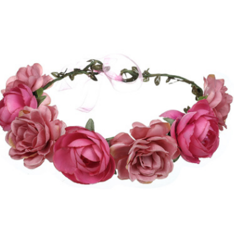 hot new wedding bridal festival beach party holiday halo white silk floral indian flower garland