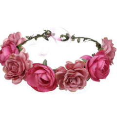 hot new wedding bridal festival beach party holiday halo white silk floral indian flower garland