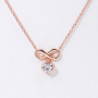 Hot 925 Sterling Silver Infinity Symbol moissanite 14k gold diamond necklace Hot 925 Sterling Silver Infinity Symbol moissanite 14k gold diamond necklace
