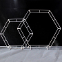 Hexagon Metal Garden Flower Wedding Arch for rental wedding stage decoration