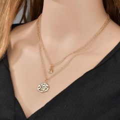 Luxury jewelry for women summer holiday design vintage rosary metal necklace