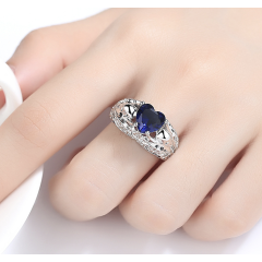 Blue diamond jewelry accessories stainless steel men design metal rings